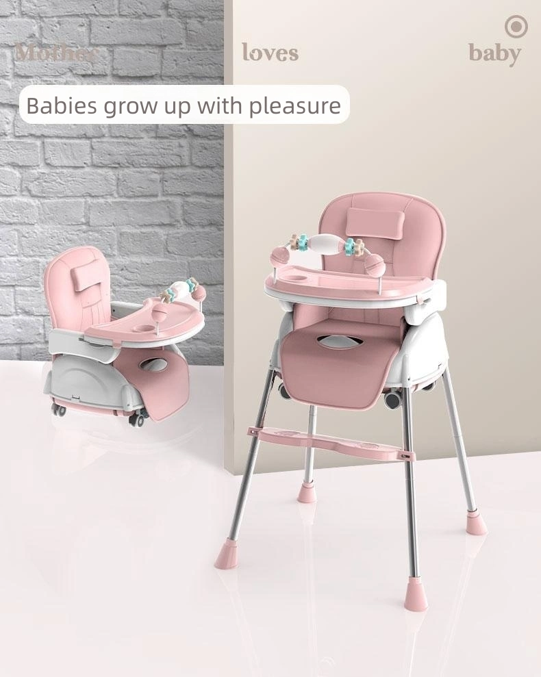 Baby Dining Chair, Folding Multifunctional Kid&prime;s Feeding Chair, Portable Baby High Chair