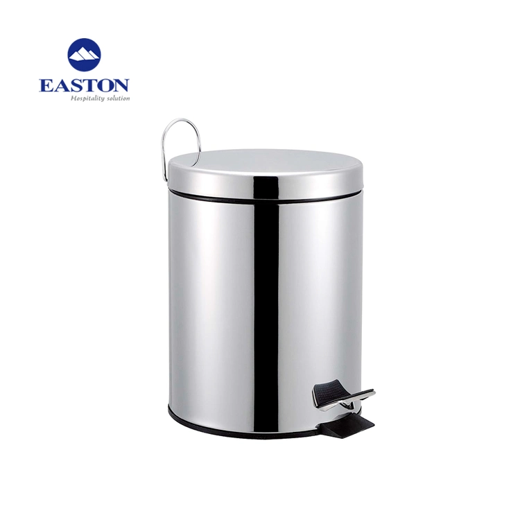 Hot Selling Hotel Double Layer Stainless Steel 5L Waste Bin