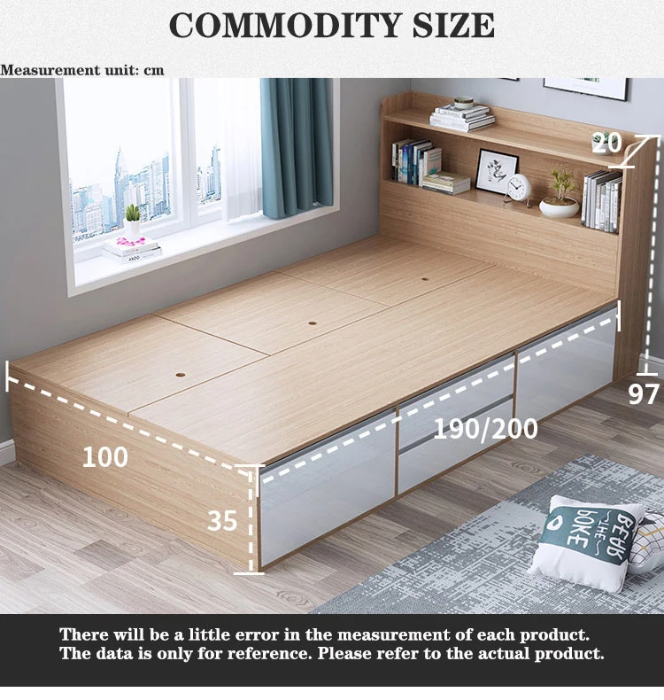 Factory Direct Sale Home Wall Bed Wooden Wardrobe Children Bunk Mattress Bed Bedroom Furniture