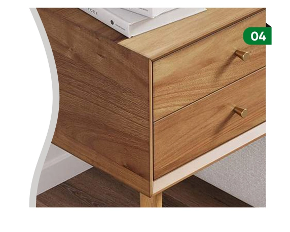 Bedroom Drawers Set and Nightstands Furniture Retro Nightstand