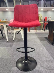 Luxury Lift Stools Bar Chairs Customized Metal Frame Velvet Nodic Bar Stool High Chair