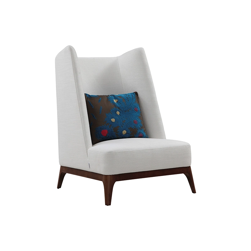 European Custom Made Modern Design Fabric Velvet High Back Single Chaise Lounge Leisure Chair Hotel Villa Apartment Bedroom Living Room Chair
