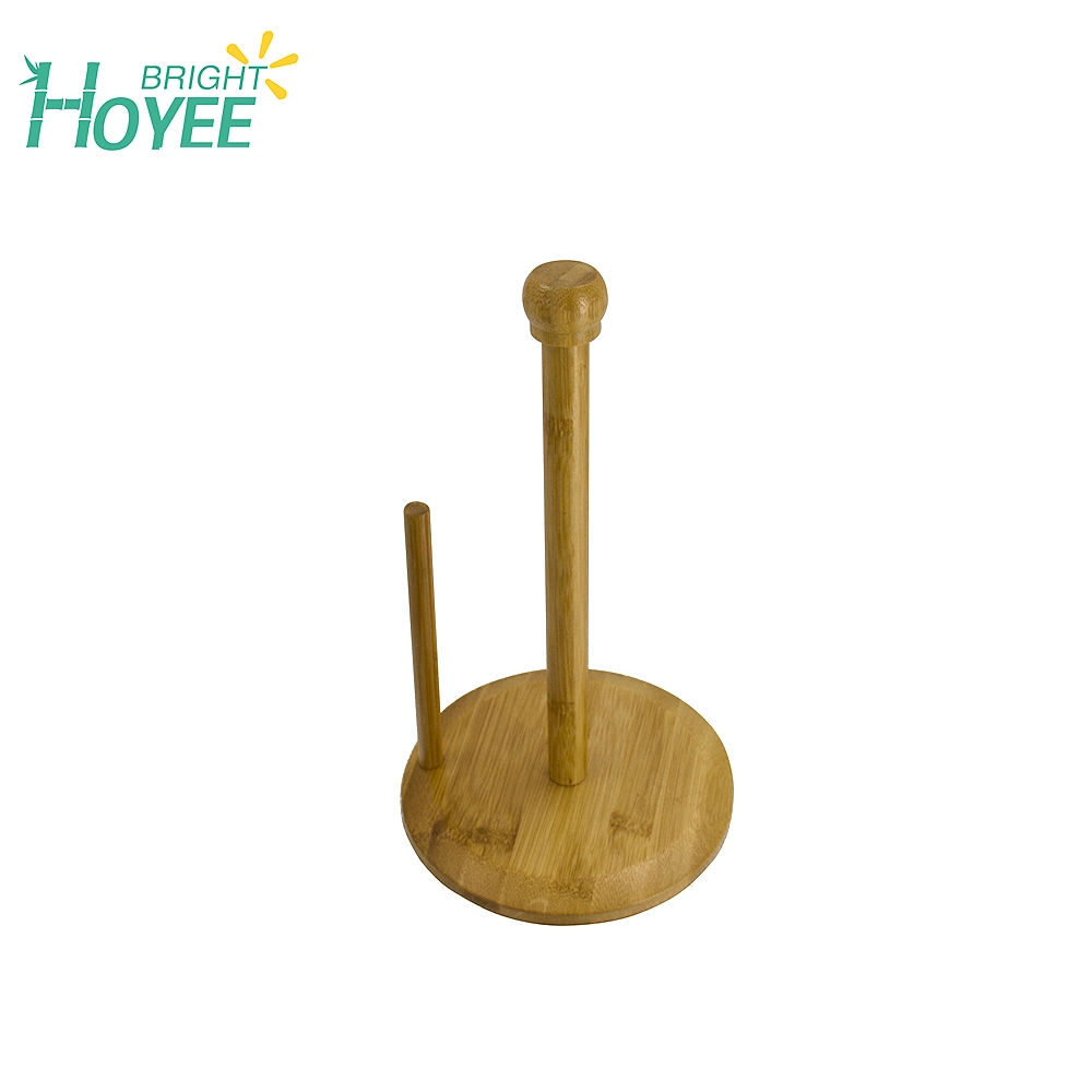 Durable Bamboo Paper Towel Holder Napkin Holder for Kitchen and Living Room