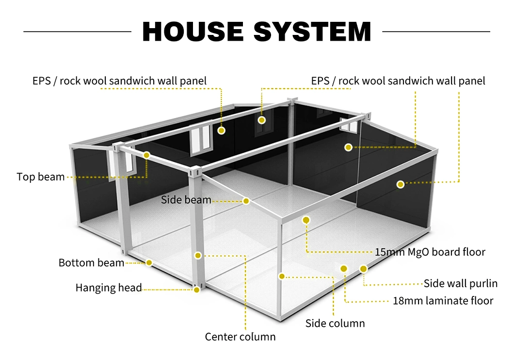 Casa Prefabricada Toilet Kitchen Modern Modular Portable Expandable Movable Large Capsule House