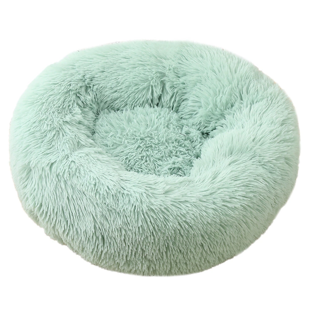 2023 New Round Plush Winter Warm Pet Supplies Cat and Dog Bed