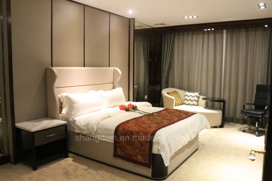 2020 Luxury Design Oak Wooden Hotel Bed Room Furniture (KL B03)
