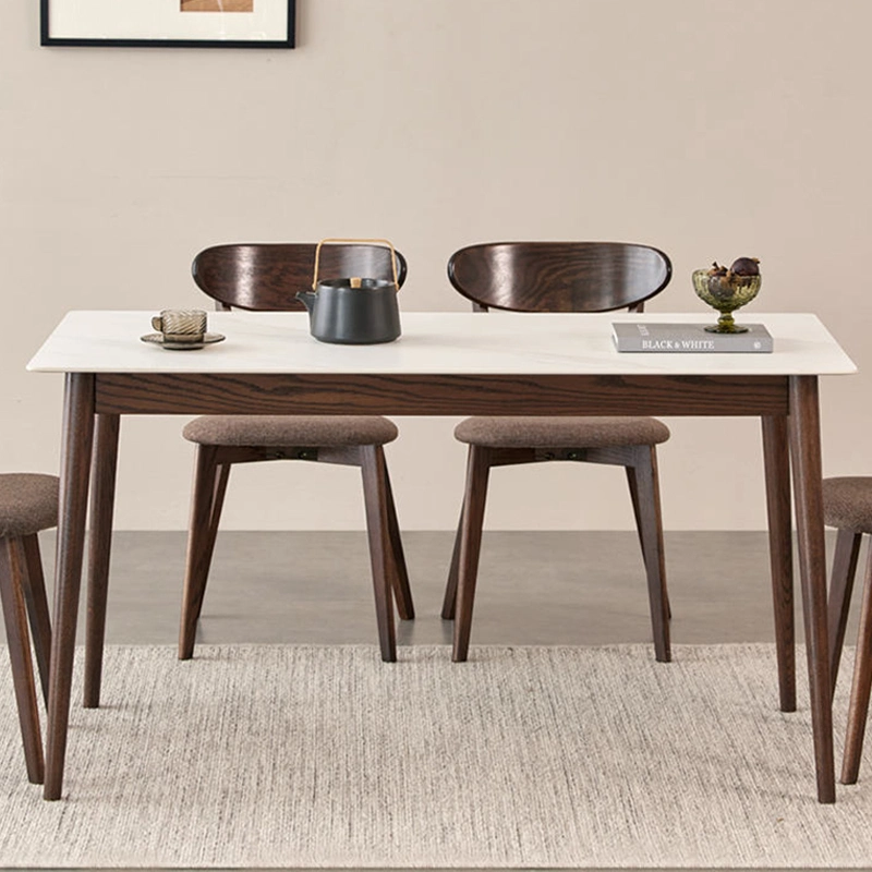 Modern Living Room Kitchen Furniture Black Walnut Oak Dining Table