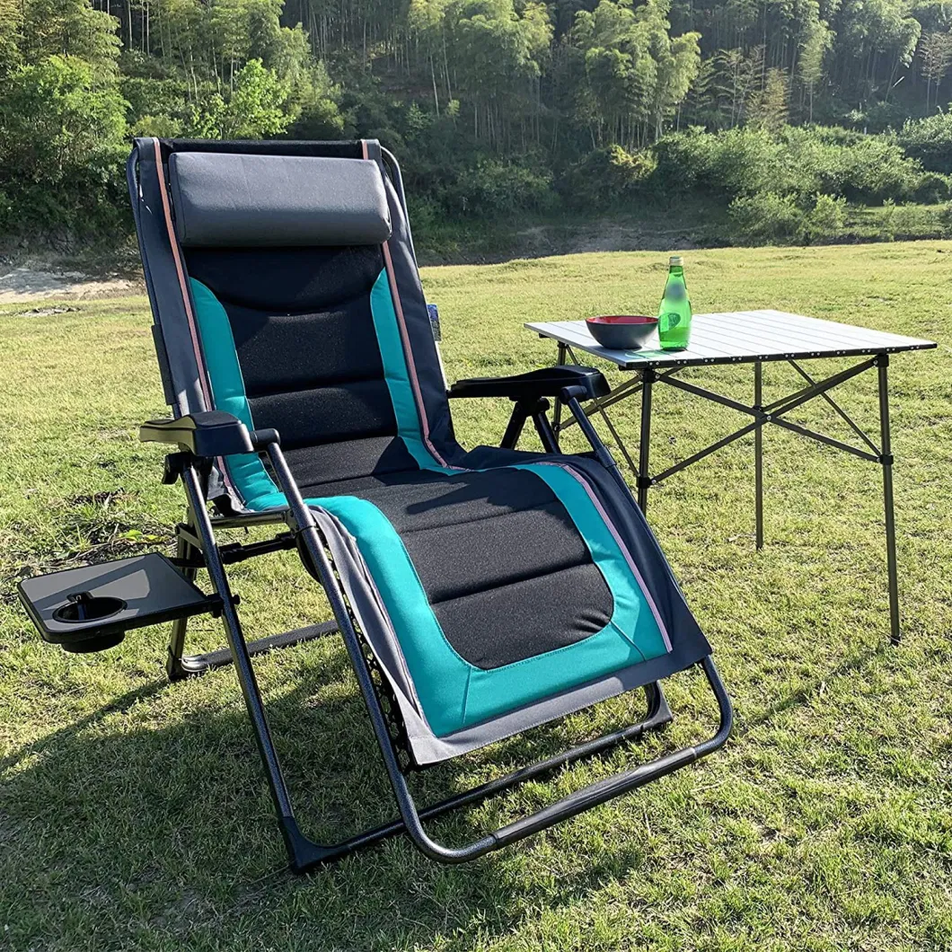 Woqi Portable Sun Bed Beach Chair Folding Patio Lounger Chair Ergonomic Zero