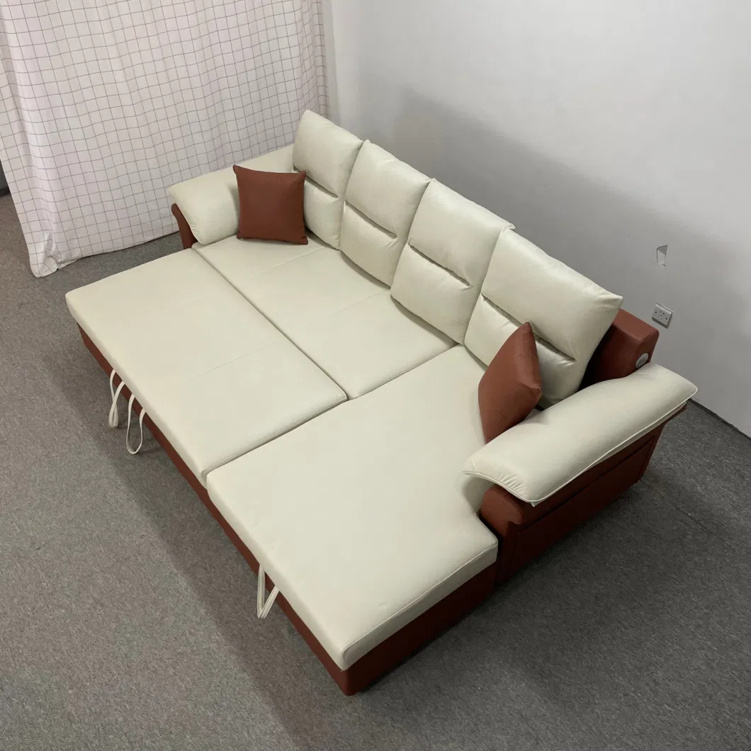Color Matching Waterproof Technology Cloth Folding Sofa Small Family Living Room Bedroom Multifunctional Sofabed
