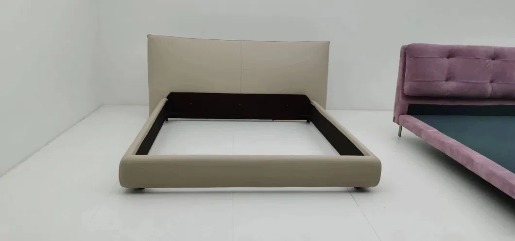 Minimalist Italian Bed Set Furniture Bedroom Queen Size Frame Luxury Double Bed Metal Wooden King Size Hotel Modern Sofa Beds