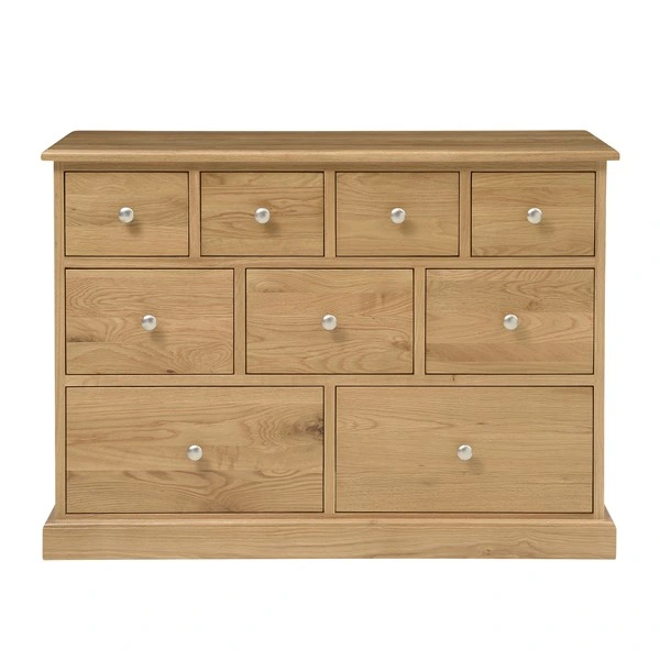 Wholesale Bedroom Modern Furniture Multi Space 9 Drawers Light Oak Wooden Drawer Chest Large Storage Organization Chest of Drawer