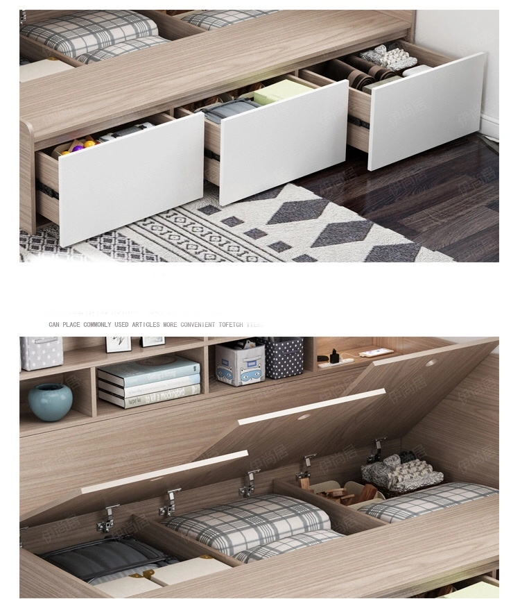 Family Furniture Bedroom Furniture with Drawers Small Plant Cabinets Multifunctional Children Bed