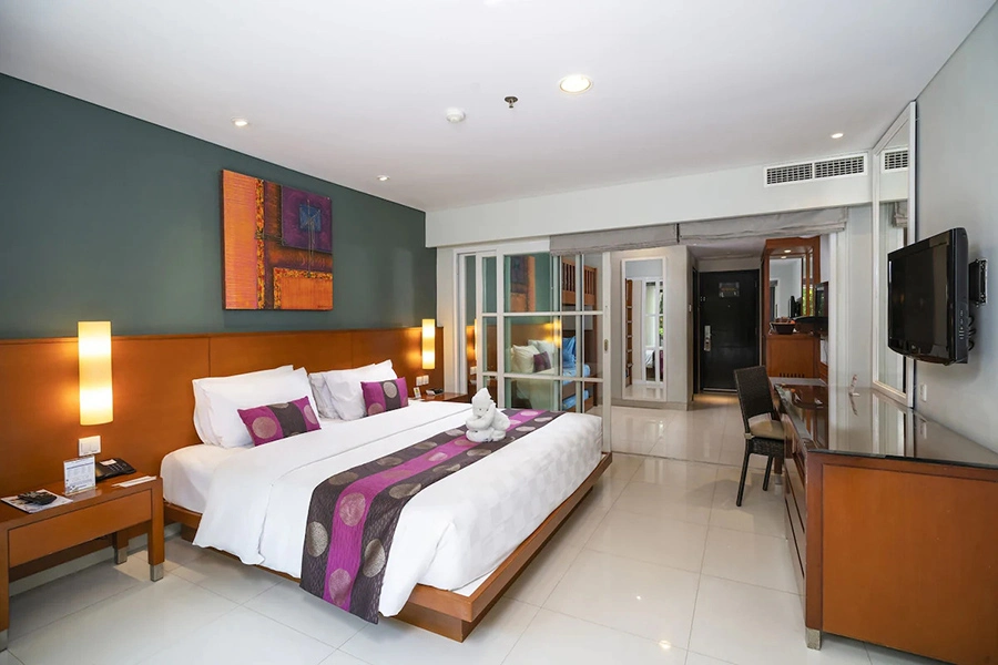 Bali Resort Furniture Coastal Beach Designs Hotel Beds Bedroom Suite Wooden Hotel Room Furniture Sets