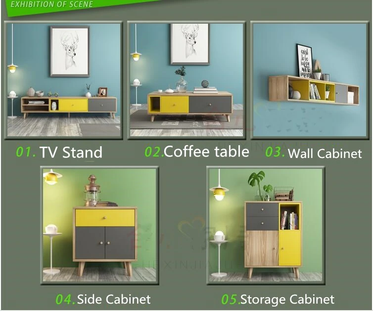 Modern Luxury Wooden Home Living Room Hotel Furniture Side Tea TV Stand Coffee Table