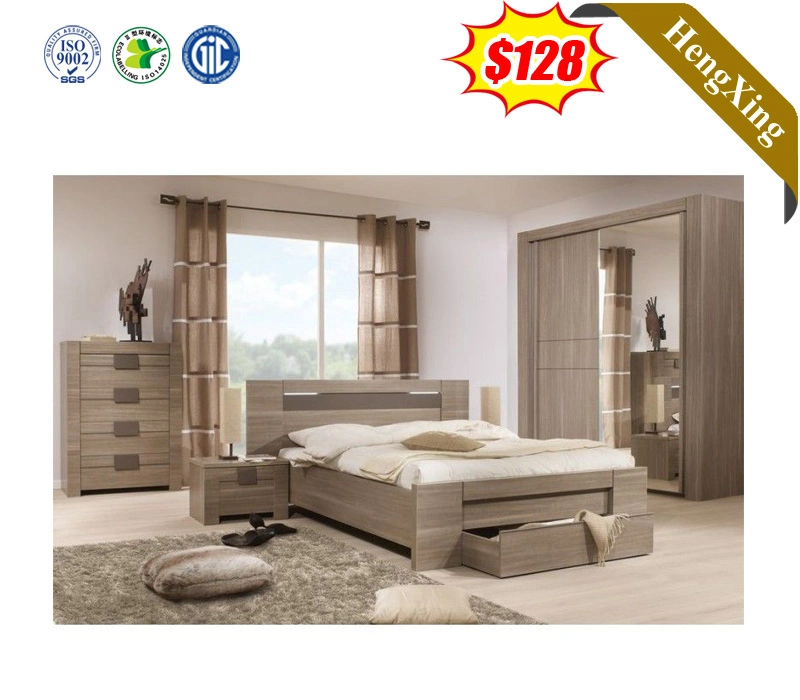 Hot Sale Durable Modern Wooden Hotel Home Bedroom Furniture Sofa Double King Bed