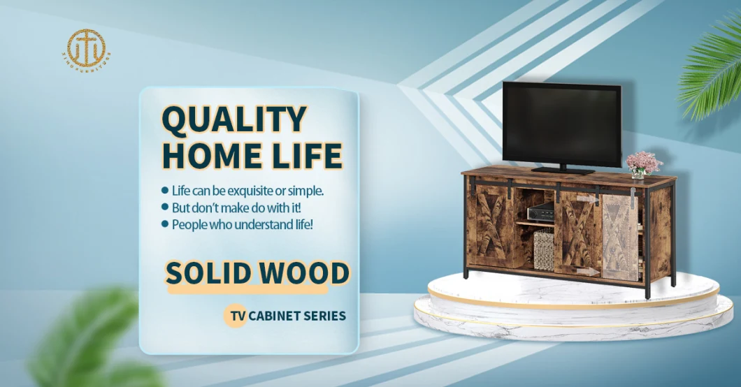 Simple American Rustic Ash Wood TV Cabinet Living Room Retro Bedroom TV Stand