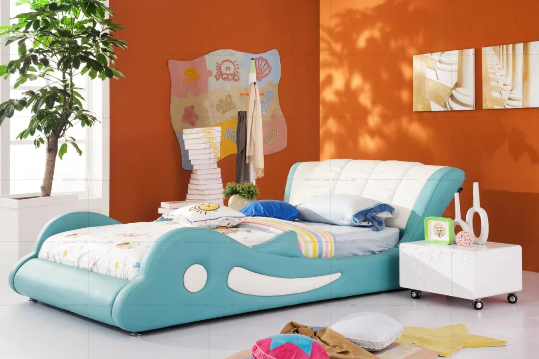 Fashion Children Bedroom Furniture Single Kids Bed Color Matching Upholstered Toddler Child Beds