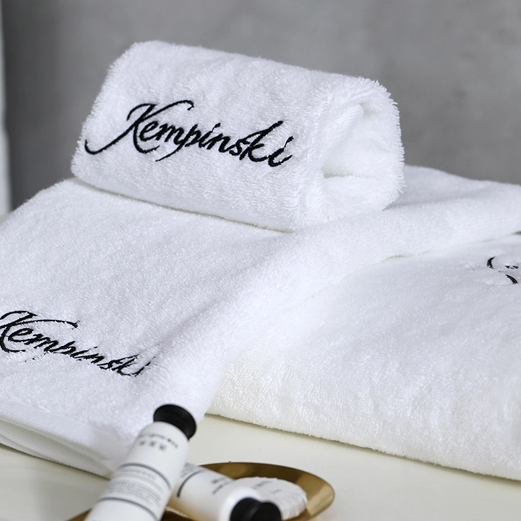 Bathing Towel Cotton White Hotel Hand Towels Egyptian Set