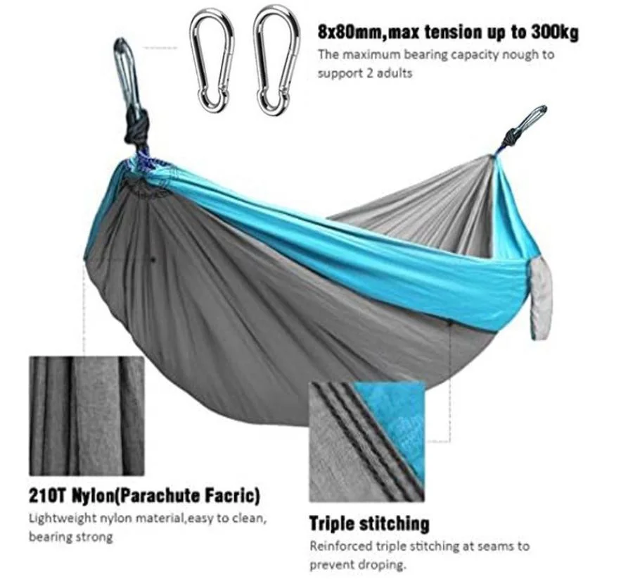 Hanging Bed Outdoor Camping Single Double Parachute Cloth Color Matching Hanging Bed