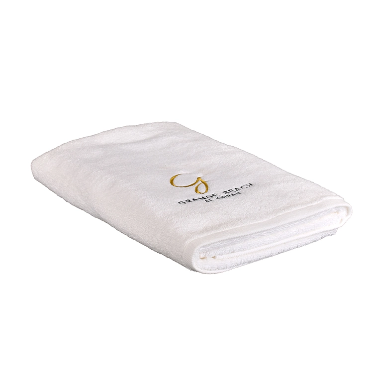 Hotel Bath Towel Set with Embroidery Logo for Guest Room