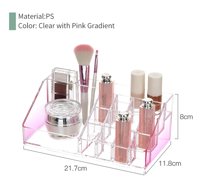 New Design Plastic Home Desk Nail Polish Lipstick Cosmetic Storage Makeup Organizers