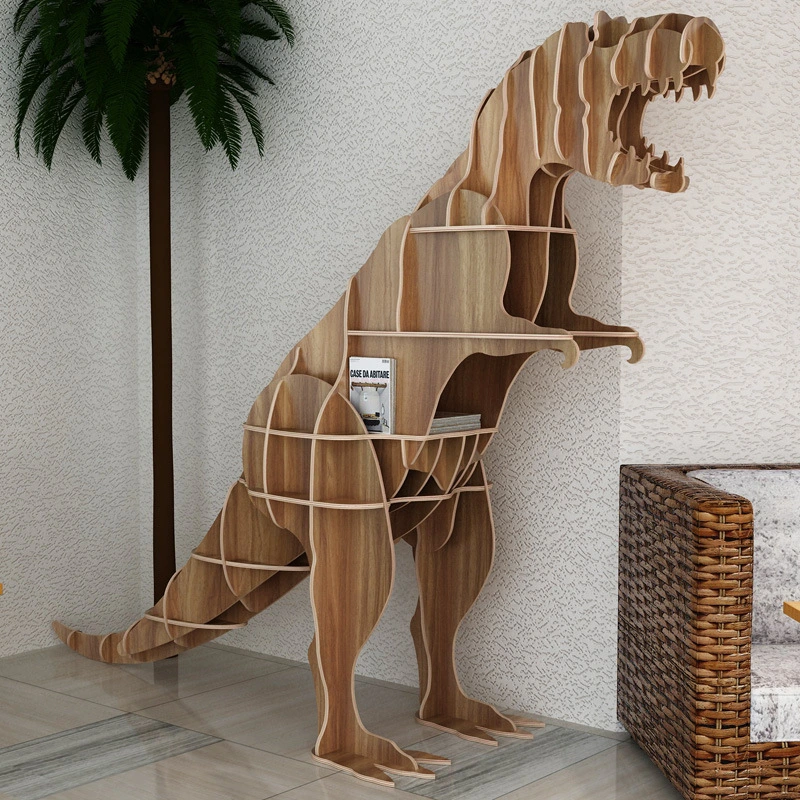 Wooden Animal Style Free Standing Display Rack Home Office Kids Bedroom Furniture
