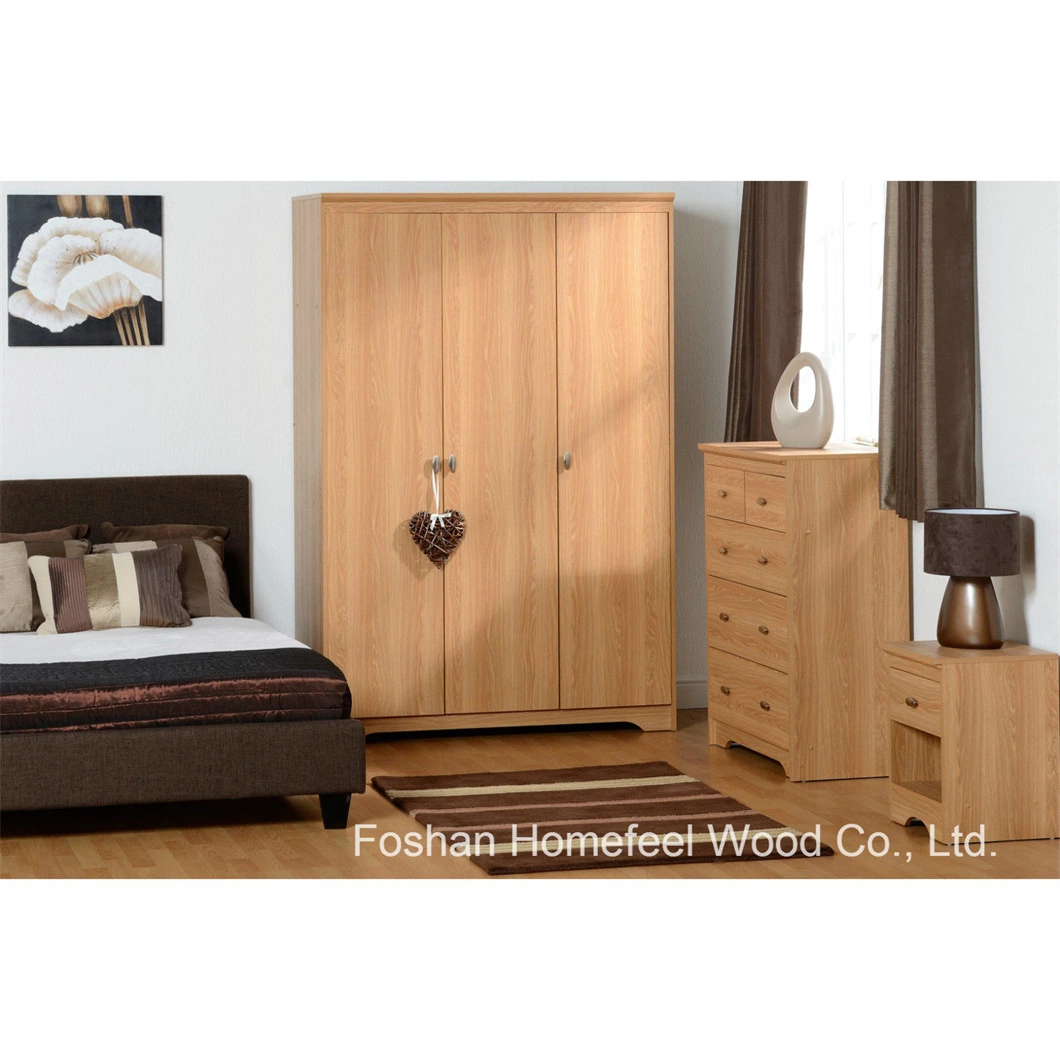 China Wholesale Price 3 Piece Wooden Bedroom Furniture Set with Dresser Chest (BD11)