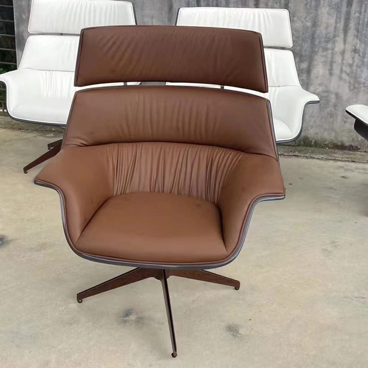 New Arrival High Back Fiberglass Swivel Armchair