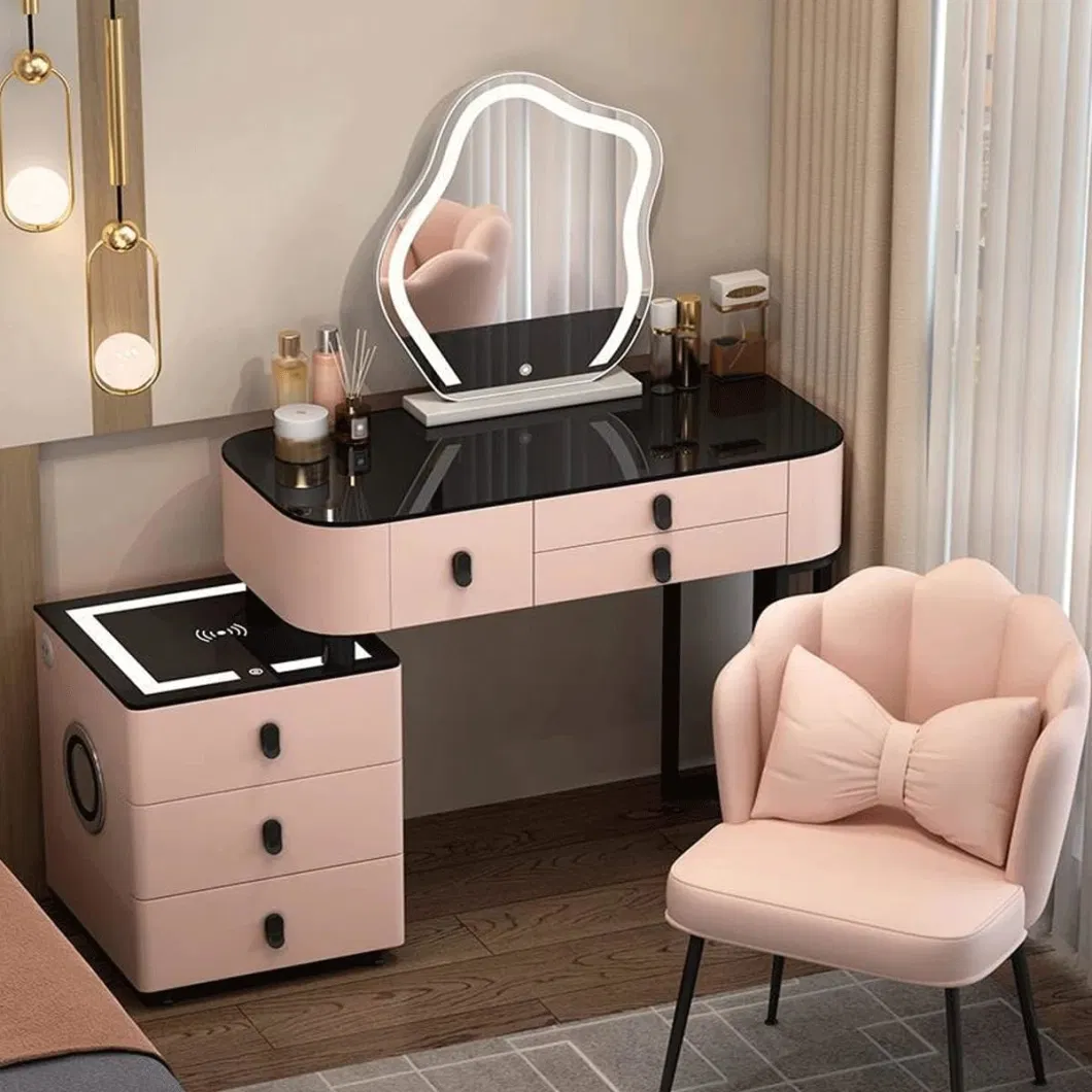 Nova Smart Bedroom Dresser Table Vanity Set Furniture with Mirror and Lights Wooden Make up Table