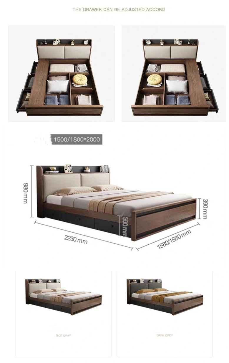 Modern Bedroom Furniture Set Modern New Luxury Hotel Design Black Color Commercial Bedroom Furniture Supplier for Sale