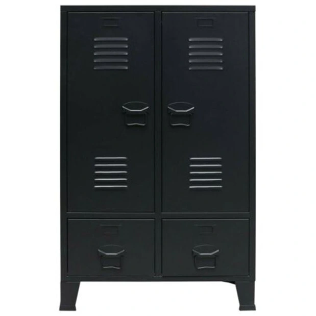 Industrial Style Clothes Storage Organiser Locker Cabinet Metal Wardrobe Home Furniture Bedroom Furniture Modern Knocked Down