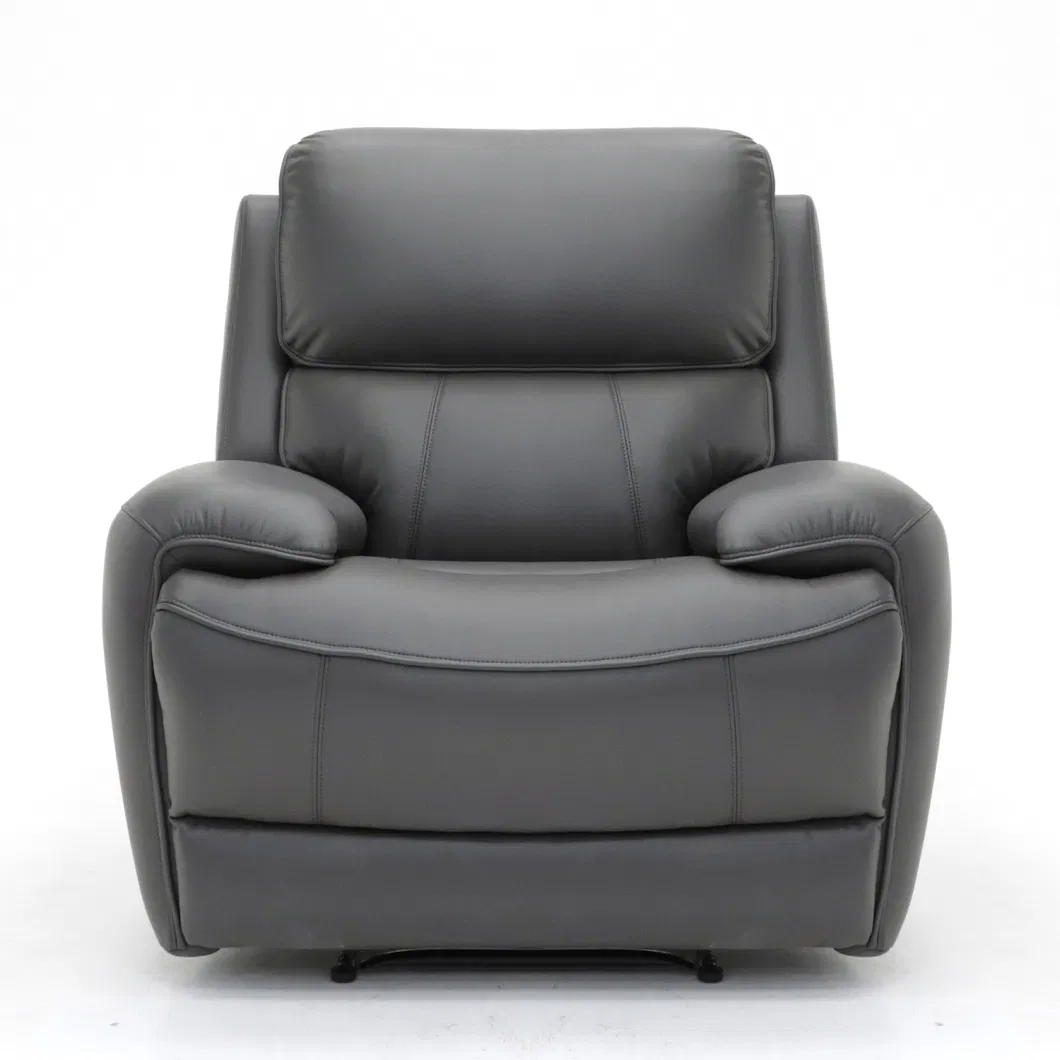 Geeksofa 3+2+1 Modern Air Leather Manual Motion Recliner Sofa Set with Massage and Heat for Living Room Furniture