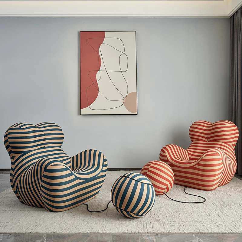 Modern Design High Density Sponge Italian Living Room Single Arm Accent Chair Sofa Armchair L