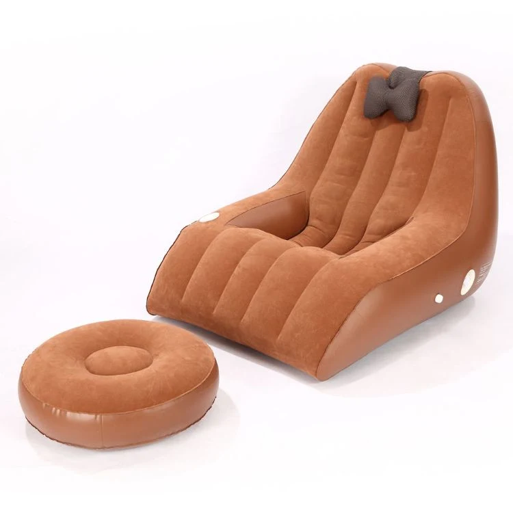 Portable Foldable Inflatable Massage Sofa Sofa Lounge Chair Air Cushion Chair Suitable for Indoor Living Tent Camping Outdoor Activities