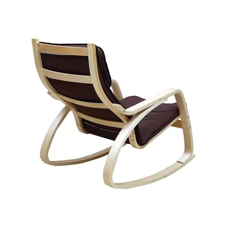 Factory Wholesale Durable Ergonomic Lounge Modern Chair Leisure Rocking Chair with Armrest and Removable Cushion