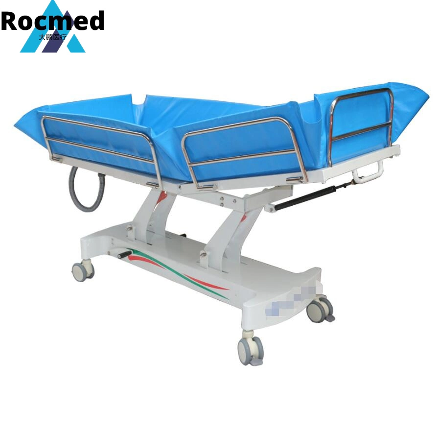 Wholesale Custom Mobile Manual Hydraulic Electric Available Shower Trolley Adjustable Height Hospital Shower Bath Bed for Patient China Manufacturer Price