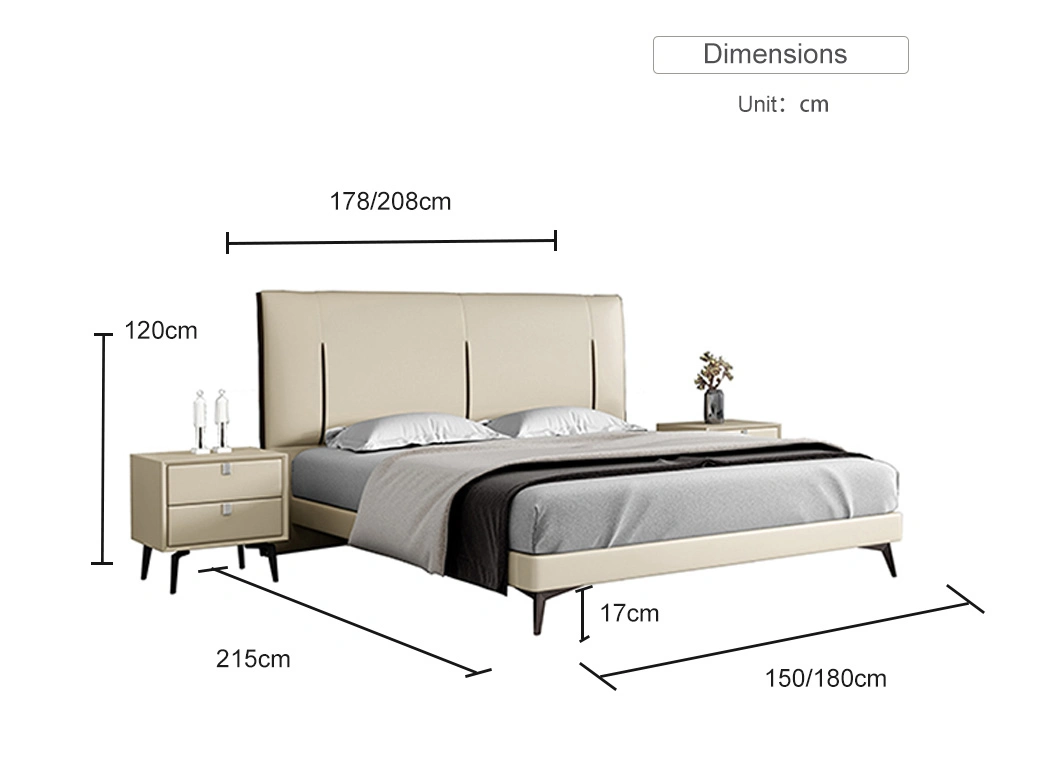 Home Furniture Design Luxury King Size Double Wall Bed Bedroom Furniture