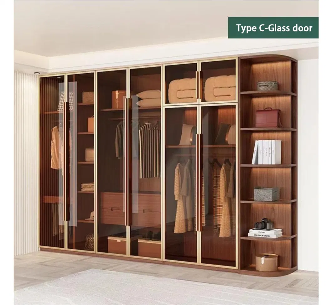Factory Customized Bedroom Furniture Modular Wooden Custom Modern Design Walk in Closet Wardrobes