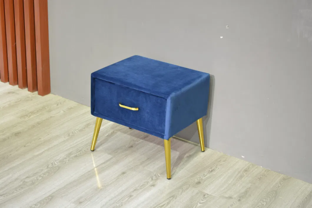 Huayang Simple Modern Furniture Light Luxury Nordic Leather Art Nightstand