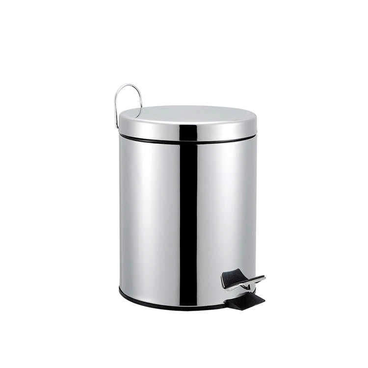 Hot Selling Hotel Double Layer Stainless Steel 5L Waste Bin