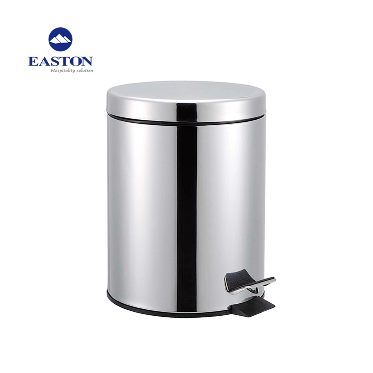 Hot Selling Hotel Double Layer Stainless Steel 5L Waste Bin