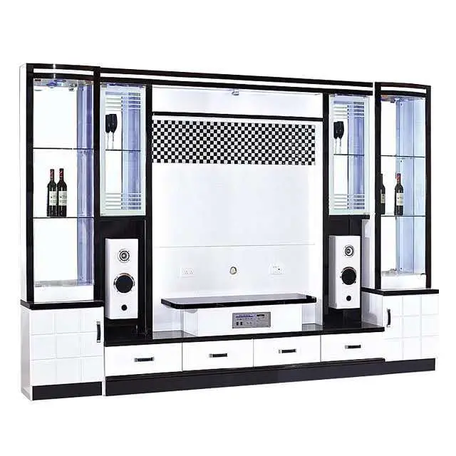 New Design Light Luxury TV Wall Unit Modern TV Stand Cabinet