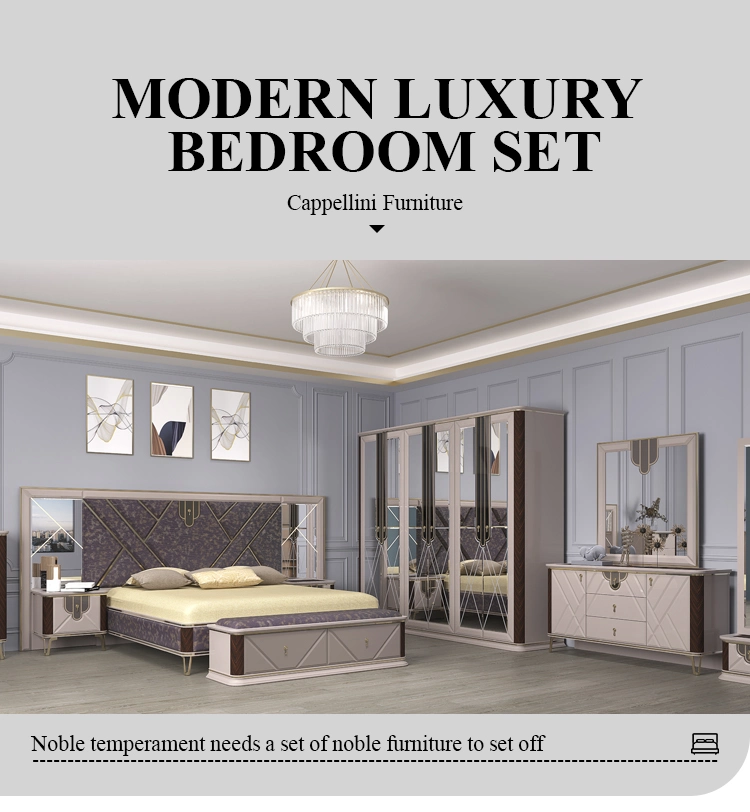 Cheap Classic King Size Wooden Luxury Bed Home Master Room MDF Simple Full Set Queen Size Bedroom Furniture
