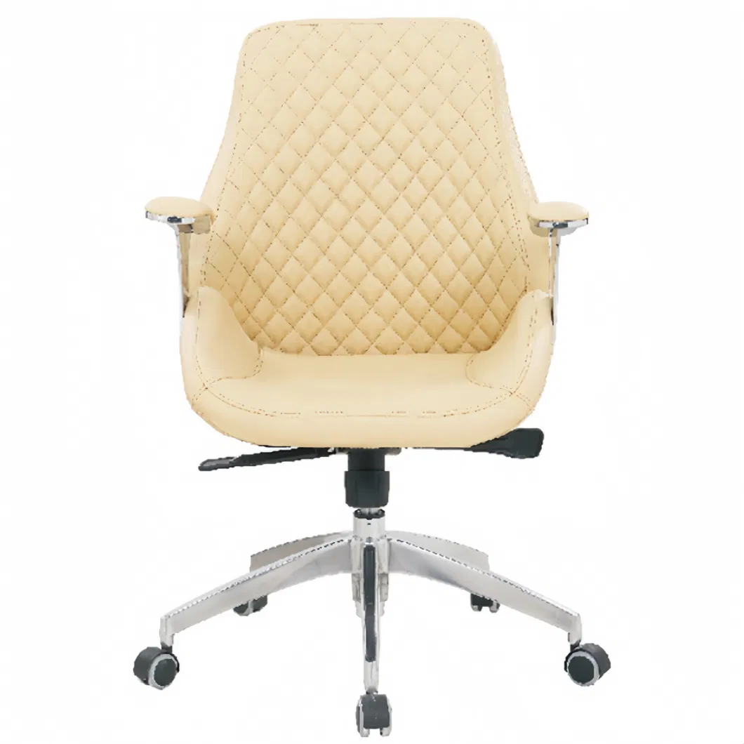 Elegant Modern Ergonomic Revolving Visitor Living Room Leather Office Chair