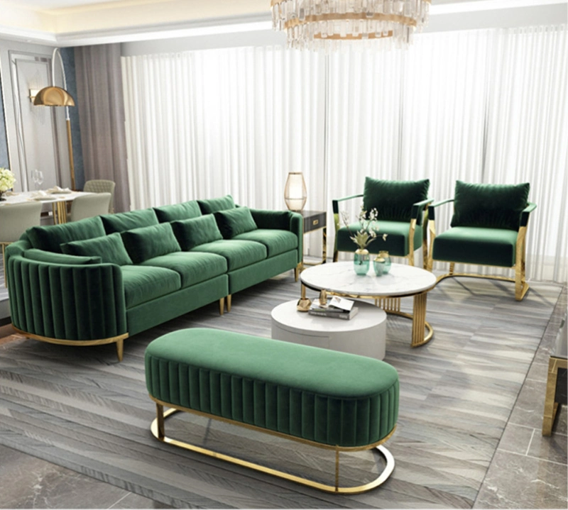 Italian Style Dubai Luxury Sofa Living Room Furniture Curved Modern Home Furniture Sofa Set