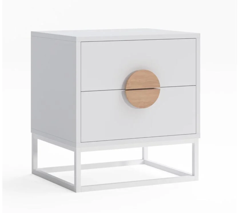 Scandinavian Contemporary Coastal White Wooden Bedside Table