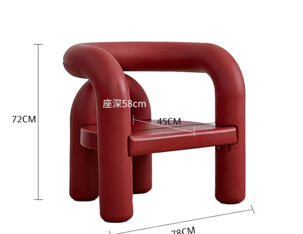 Wholesale Modern Home Living Room Furniture Ergonomic Single Lounge Plastic Sofa Chair