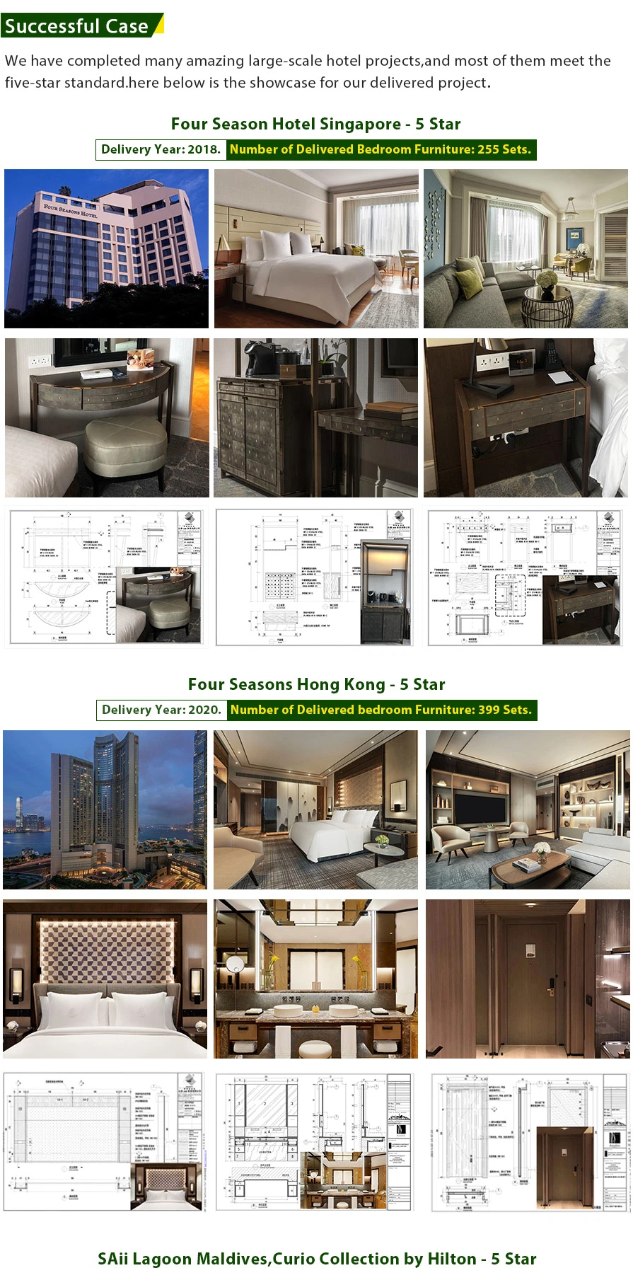Custom Factory Modern 5 Star Hotel Room Decor Ideas Luxury Interior Design Wooden Bedroom Furniture Set