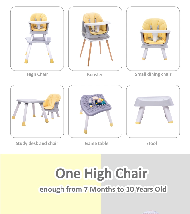 6 in 1 Multifunctional Baby High Chair