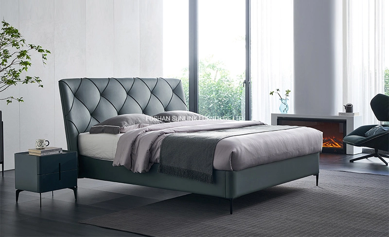 Modern Large Storage King Double Bed Wooden Bed Frame Bedroom Furniture